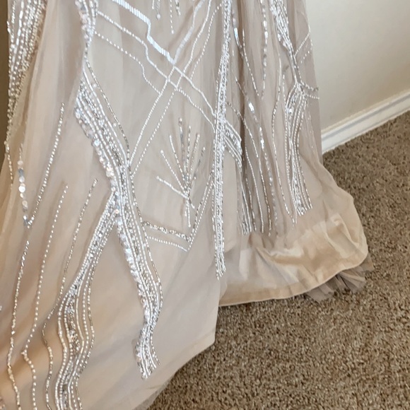 BHLDN Luxor beaded Art Deco bridal wedding dress 8 - Picture 7 of 10
